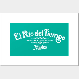 El Rio del Tiempo Vintage White Posters and Art